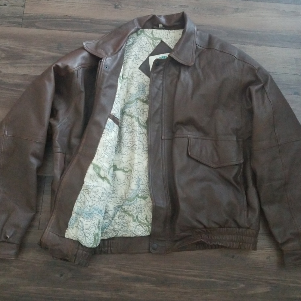 Burks Bay leather brown jacket